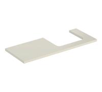 Piastra per lavabo Geberit ONE, taglio a destra, 120x3x47 cm, 505.325.00., Colorazione: grigio sabbia laccato lucido