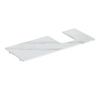 Piastra per lavabo Geberit ONE, taglio a destra, per lavabo da appoggio a forma di bacinella, gres, 120x2x47cm, 505.145.00., Colorazione: Marmo look bianco/opaco - 505.145.00.1