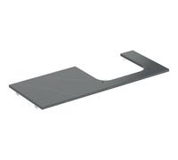 Piastra per lavabo Geberit ONE, taglio a destra, per lavabo da appoggio, gres, 120x2x47cm, 505.155.00., Colorazione: Marmo look nero/opaco - 505.155.00.2