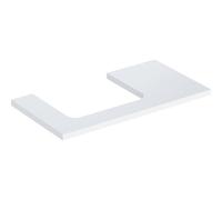 Geberit ONE Plaque de lavabo, découpe à gauche, pour lavabo à poser, 90x3x47cm, 505.303.00.1, 505.303.00.1, Colorazione: laccato bianco lucido