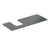 Piastra per lavabo Geberit ONE, taglio a sinistra, per lavabo da appoggio a forma di bacinella, gres, 120x2x47cm, 505.125.00., Colorazione: Marmo look nero/opaco - 505.125.00.2