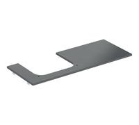 Piastra per lavabo Geberit ONE, taglio a sinistra, per lavabo da appoggio, gres, 120x2x47cm, 505.135.00., Colorazione: Marmo look nero/opaco - 505.135.00.2