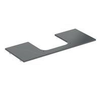 Piastra per lavabo Geberit ONE, centro tagliato, per lavabo da appoggio, gres, 120x2x47cm, 505.115.00., Colorazione: Marmo look nero/opaco - 505.115.00.2