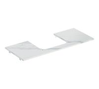 Piastra per lavabo Geberit ONE, centro tagliato, per lavabo da appoggio, gres, 120x2x47cm, 505.115.00., Colorazione: Marmo look bianco/opaco - 505.115.00.1