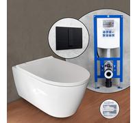 Geberit ONE set completo WC sospeso con elemento incasso neeos,, 500201011+16791BM#SET, ONE bianco [WC > WC con Elementi Incasso]
