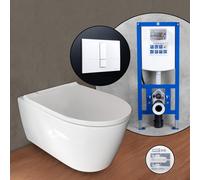 Geberit ONE set completo WC sospeso con elemento incasso neeos,, 500201011+16791WH#SET, ONE bianco [WC > WC con Elementi Incasso]