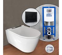 Geberit ONE set completo WC sospeso con elemento incasso neeos,, 500202011+16601BM#SET, ONE bianco/cromo [WC > WC con Elementi Incasso]