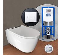 Geberit ONE set completo WC sospeso con elemento incasso neeos,, 500202011+16601WH#SET, ONE bianco/cromo [WC > WC con Elementi Incasso]