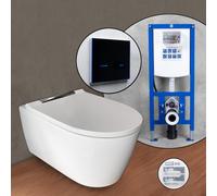 Geberit ONE set completo WC sospeso con elemento incasso neeos,, 500202JT1+16746BM#SET, ONE bianco opaco/cromo [WC > WC con Elementi Incasso]