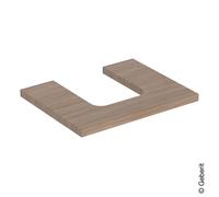 Plaque de lavabo Geberit ONE, découpe au centre, pour lavabo à poser en forme de coupe, 60x3x47cm, 505.271.00.5, 505.271.00.5, Colorazione: Struttura in legno di quercia / melamina