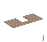 Plaque de lavabo Geberit ONE, découpe au centre, pour lavabo à poser en forme de coupe, 105x3x47cm, 505.274.00.5, 505.274.00.5, Colorazione: Struttura in legno di quercia / melamina
