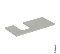 Plaque de lavabo Geberit ONE, découpe à gauche, pour lavabo à poser en forme de coupe, 105x3x47cm, 505294007, 505294007, Colorazione: greige laccato opaco - CM