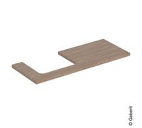 Geberit ONE Plaque de lavabo, découpe à gauche, pour lavabo à poser, 120x3x47cm, 505305005, 505305005, Colorazione: Struttura in legno di quercia / melamina - CM