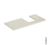 Plaque de lavabo Geberit ONE, découpe à droite, pour lavabo à poser en forme de coupe, 105x3x47cm, 505.314.00.4, 505.314.00.4, Colorazione: grigio sabbia laccato lucido