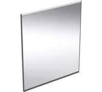 Specchio illuminato Geberit Option Plus Square, illuminazione diretta e indiretta, larghezza 60 cm, 502.781., Colorazione: nero opaco / alluminio anodizzato - 502.781.14.1