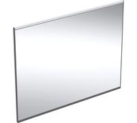Specchio illuminato Geberit Option Plus Square, illuminazione diretta e indiretta, larghezza 90 cm, 502.783., Colorazione: nero opaco / alluminio anodizzato - 502.783.14.1