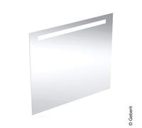 Geberit Option Basic Square specchio illuminato, illuminazione superiore, 502.8, Versione: 80x70cm - 10 Watt - 502.807.00.1
