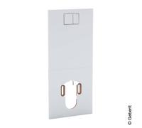 Piastra di design Geberit per il sistema WC completo Geberit AquaClean, Colorazione: Vetro Bianco - 115.328.SI.1