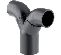 Geberit PE Curva di collegamento doppia 90° per manicotto, DN 70 / 56, 365.472.1
