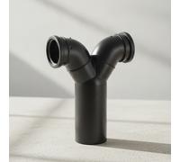 Geberit PE Curva di raccordo doppia a 90° per WC sospeso, DN 100 / 90 / 90, 367.