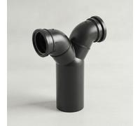 Geberit PE doppia curva di collegamento 90° per WC sospeso, DN 100 / 100 / 100,