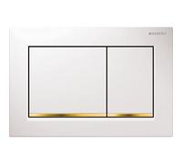Placca Geberit Omega20 Square Bianco / Dorato | 115.080.KK.1 Bianco