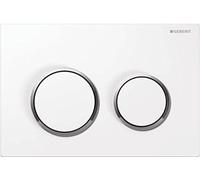 Geberit Omega20 Plaque de déclenchement, pour rinçage à 2 quantités, 115.085.KJ.1, 115.085.KJ.1, Colorazione: bianco / cromato lucido / cromato a specchio / bianco