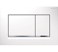 Piastra attuatore Geberit Sigma30, per il lavaggio a 2 volumi, colorazione: bianco / cromo lucido cromato