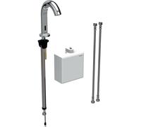 Robinetterie de lavabo Geberit Piave, saillie 167mm, alimentation par pile, avec mitigeur thermostatique, avec boîtier de fonction AP, 116.168.21.1, 116.168.21.1, Colorazione: cromato lucido e lucido