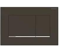 Geberit Placca A Due Tasti Sigma 30 Nero Opaco Con Dettaglio Cromato Codice Prod: 115.883.14.1