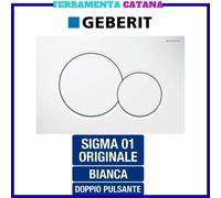 Geberit Placca Di Comando Sigma 01 Per Cassetta Incasso Doppio Tasto Wc Bianca