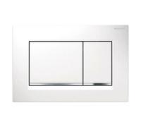 Geberit placca di comando Sigma 30 doppio tasto bianco/cromato lucido