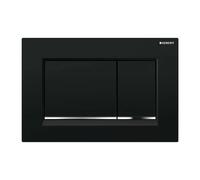 Geberit placca di comando Sigma 30 doppio tasto nero/cromato