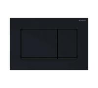 Geberit placca di comando Sigma 30 doppio tasto nero/nero opaco