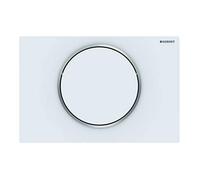 Geberit, Placca di comando Sigma10 115.758.JT.5, per risciacquo a 1 quantità, colore bianco opaco, cromo 115758JT5