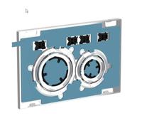 Geberit 115884001 Placca di Comando, Cromo/Personalizzabile, Klein