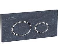 Geberit, Placca di Comando Sigma21 115.884.JM.1, per risciacquo a 2 quantità, Colore Metallizzato Cromato, Ardesia Mustang 115884JM1