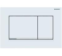 Geberit Sigma20 plaques de déclenchement, pour rinçage à 2 quantités, rectangulaire, 115.883.JT.1, 115.883.JT.1, Colorazione: laccato opaco bianco, rivestito facile da pulire / cromato lucido