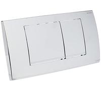 Geberit, Placca di comando Twinline 30 115.899.KH.1, per risciacquo a 2 quantità, colore cromo, cromo satinato 115899KH1