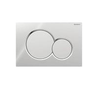 Geberit placca doppio comando cromato lucido Sigma 01 per cassetta di scarico WC