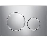 Placca Geberit Sigma20 RouCromato Lucido / Cromosatinato Doppio Tasto | 115.8