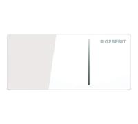 Geberit - Pulsante Geberit Sigma70, per doppio volume di scarico: Vetro bianco (