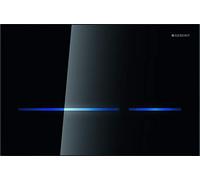 Geberit - Pulsante Geberit Sigma80, per doppio volume di scarico: vetro nero, 242.618.Sg.1)