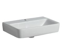 Geberit Renova Compact lavabo, 1 trou pour robinet, sans trop-plein, largeur : 55cm, blanc, 502.998.00.1, 502.998.00.1