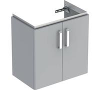 Geberit Renova Compact meuble sous lavabo, avec deux portes, 59,7x60,3x36,7cm, gris clair, 501926421, 501926421 - CM