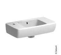 Geberit Renova Lavamano compatto, sporgenza ridotta, 450x250 mm, con ripiano a destra, Colorazione: Bianco, con KeraTect - 501.731.01.8