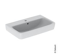 Lavabo Keramag Renova Compact, 650x370 mm, con foro per rubinetto, con troppopieno, Colorazione: Bianco, con KeraTect - 501.714.00.8
