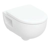 Geberit Renova Ensemble WC suspendu chasse d'eau basse profondeur, TurboFlush, avec siège de WC, design céramique partiellement fermé, 503156008, 503156008, Colorazione: bianco / KeraTect - CM