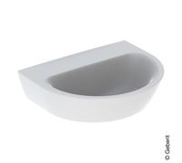 Lavamano Geberit Renova, senza foro per rubinetto, senza troppopieno, larghezza: 45 cm, Colorazione: Bianco, con KeraTect - 500.497.01.8