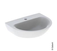 Lavamano Geberit Renova, 1 foro per rubinetto, senza troppopieno, larghezza: 50 cm, Colorazione: Bianco, con KeraTect - 500.498.01.8